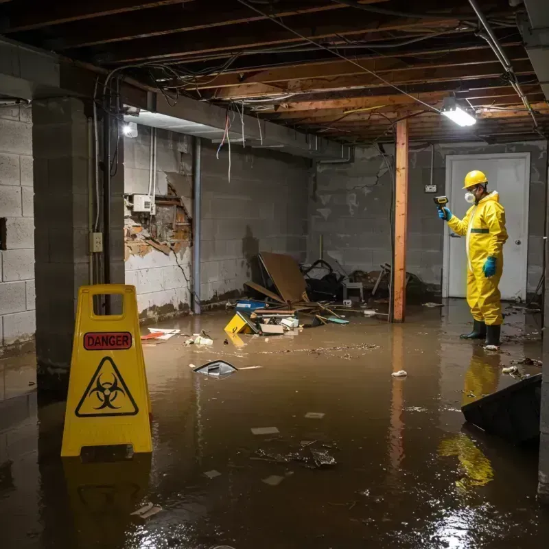 Flooded Basement Electrical Hazard in Berkeley, MO Property