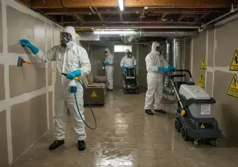 Basement Moisture Removal and Structural Drying process in Berkeley, MO